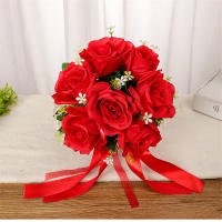 Bouquet De Novia Artificial De Rosa Peonia Y Orchidáceas En Seda De Alta Calidad Suministro De Boda Flores Artificiales - details 12