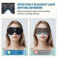 Auriculares Bluetooth De Viaje Inalámbricos Con Máscara Ocular 3D Comodidad Elástica Suave Cabezal over the Ear Para Dormir - details 3