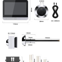 Contingente Timbre 2025: Pantalla Táctil 4,3 ''Full Color + Visión Nocturna | Katería 5000mAh 6 Meso, Detección PIR y Ángulo 140 ° | Compatible Alexa/Google Home/Echo Show | Alerta Push 0. 5S + Grabación Eventos | Incluye 2 SD + Protector FREE - details 2