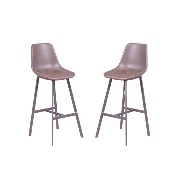 Nest Dream - Pack de 2 taburetes altos con respaldo - Jules - 1