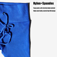 Leggings De Yoga Para Mujer De Color Sólido Y Sin Costuras Con Cintura Alta Push up Para Fitness Running Y Gimnasio Talla Verdadera - details 2
