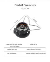 Adaptador De Estufa De Montaña Para Cilindro De Gas Largo Versión Negra CAMPINGMOON Accesorio De Camping Al Aire Libre BKZ10 - details 1