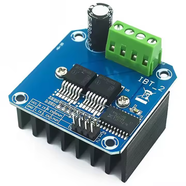 Módulo De Controlador De Motor Para Coche Inteligente De Alta Potencia BTS7960 43A Con Limitación De Corriente Y Enfriamiento Semiconductores - 1