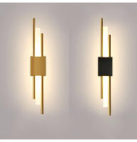 Lámpara De Pared LED Moderna Y Creativa Para Dormitorio Y Sala De Estar Iluminación Minimalista Para Sofa Y TV Fuente De Luz Metálica Dorada Y Negra - details 8