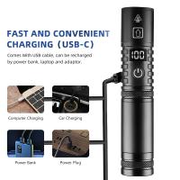 Linterna Táctica De Aluminio Con Luz LED Alta Potencia Y Recarga Tipo-C Zoomable Resistente Al Agua Para Exteriores Y Deportes - details 4