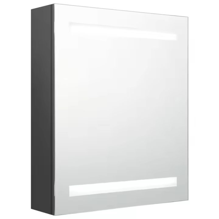 ¿Armario de BA? O WITH Espejo y LED gris 50x14x60cm - 1