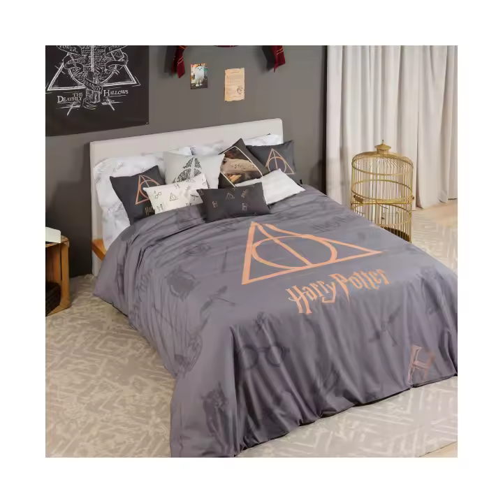 BL Belum Funda Nórdica con Botones 100% Algodón Orgánico Deathly Hallows Harry Potter - 1