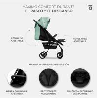 Asalvo Silla de Paseo Cotton 2 Gris - Seguridad y Comodidad para tu Bebé - details 1
