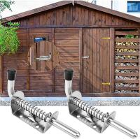 Pestillo de resorte de acero inoxidable, mzsm resorte puerta pestillo cotizador puerta pestillo resorte vehículo ajustable galvanizado accesorio herramientas de bricolaje 2 unidades - details 2
