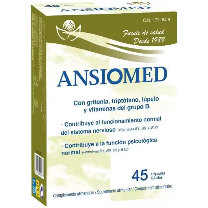 Bioserum ANSIOMED Cápsulas 45 Unidades - Reduce Estrés y Ansiedad - 1