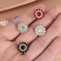 10PCS Botones De Rociador De 14mm En Forma De Flor Cristal De Vidrio Con Funda De Acero Para Decoración De Ropa Accesorios De Costura - details 4