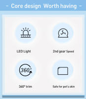 ROJECO Afeitadora Profesional Para Perros Y Gatos Con LED Recargable Para Peluquería De Mascotas Cuchilla De Cerámica Y Acero Inoxidable Tamaño Compacto - details 1