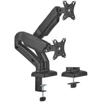 Aisens Soporte Monitor TV Doble Escritorio Mesa para Dos Pantallas 17 a 32 Pulgadas 17" a 32" VESA 75/75 mm Gestión del Cableado Brazo de Montaje Articulado 3 Pivotes, 2 Brazos Ajuste 3D Altura con Inclinación, Giratorio, Rotar 9 kg Por Brazo - details 1