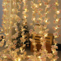 Arbusto De Sake Artificial Con Cadena De Luces Decoración De Boda Y Fiesta Vino De Cerezo De Seda Para Jardín Puerta Y Habitación - details 0