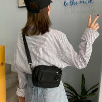 Bolso De Hombro Para Mujer Mini Estudiante Sencillo Pequeño Cruzado Casual Con Cierre De Cremallera Bolso De Mano De Lona - details 0