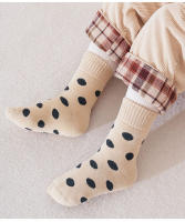 5 Pares De Calcetines Para Niñas Con Puntos Y Oso Terciopelo Cálidos Y Suaves Para Niños Y Niñas De 3 a 12 Años Calcetines De Tele Para Invierno - details 13