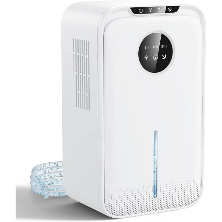 Deshumidificador 2500ML, Deshumificadores de Humedad Electrico , Temporizador 24H, con Pantalla LCD, Auto Apagado, 7 Luces de Colores, 650ML/día Ideal para Apartamento ,Baño - 1
