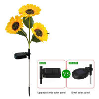 Lámpara De Jardín Solar LED En Forma De Girasol Y Rosa Luz Decorativa Para Casa Impermeable Iluminación De Paisaje Instalación Sencilla - details 5