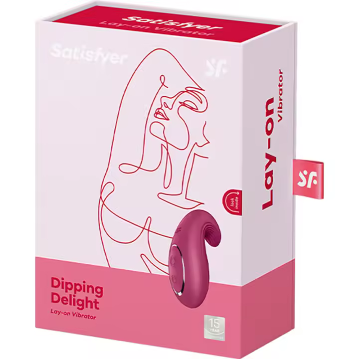 SATISFYER VIBRADOR ESTIMULADOR CLITORIS MODELO DIPPING DELIGHT COLOR ROSADO JUGUETES SEXUALES MUJER - 1