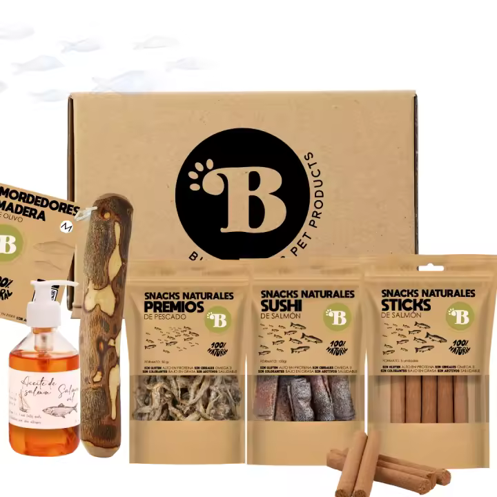 Bimordiscos Pet Products Golf Ocean Caja Ahorro para Perros - Packs para Perros - Snacks de Pescado y Juguetes Naturales - 1