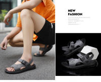 Sandalias De Verano Para Hombre PU Cuero Tacones Medios Antideslizantes Abierta Delante Zapatillas De Playa Cierre De Hebilla - details 25