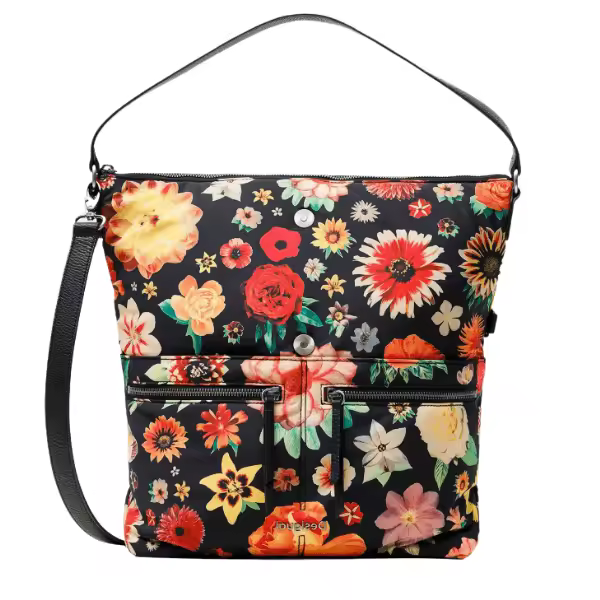 Desigual Bolso Lacroix Fabric Pekin Mujer 20WAXACI/2000 Floral 41x38x14cm Negro - 1