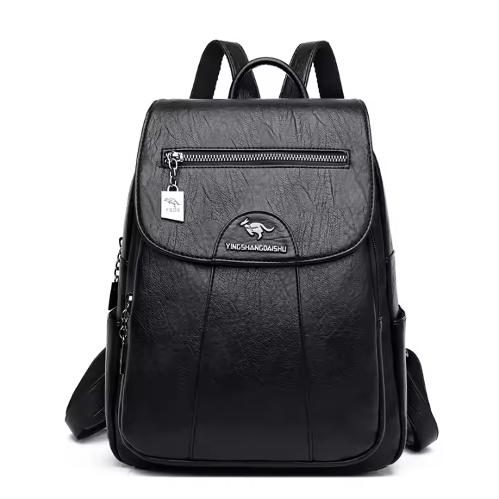 Mochila Vintage de cuero suave para mujer, bolso de hombro femenino, bolso de viaje informal, mochila escolar, 5 colores - 1
