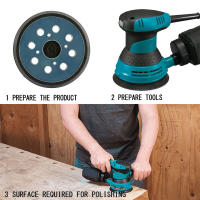 Pulido De Lijadora Orbital 125mm 5 Pulgadas Padded De 8 Agujeros 3/4 Tornillos Disco De Lijado Para Herramientas De Trabajo Con Cinta Adhesiva - details 5