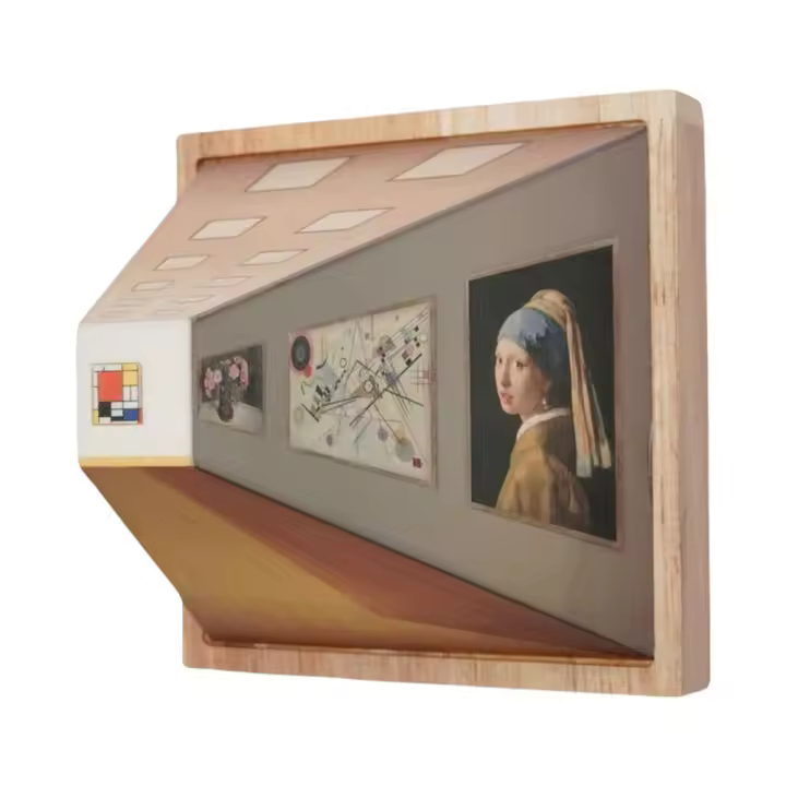 Lámpara De Mesa Recargable De Madera Con Visión En 3D Luz Nocturna Para Decoración De Pared Para Sala De Estar Y Dormitorio Regalo Para Mujeres Hombres Niños - 1