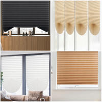 Cortinas De Blackout Adhesivas Para Ventanas Simple Plisadas Zebra De Poliéster 100% Cubierta Para Dormitorio Sala De Estar Balcón Instalación Exterior Moderno - details 2