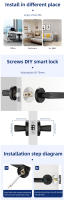 Cerradura Inteligente De Huella Dactilar Con Tuya Cerradura Electrónica Digital Sin Llave Seguridad Para Puerta De Hogar Material De Aleación De Zinc - details 9