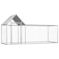 vidaXL Gallinero Metálico Acero Galvanizado Jaula Gallinas Conejos Dimensiones 2 x 1 x 1.5 m,  3 x 1 x 1.5 m,  5 x 1 x 1.5 m y mas - details 1