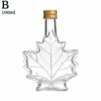 Botellas De Vidrio Para Alcohol Mini Forma De Hoja De Arce 50ml 100ml 250ml Con Tapa Eco-amigable Para Licor Escocés Y Sirupos - details 16