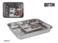 Bandejas c/grill de acero inoxidable  para horno, bandejas rectangular antiadherente para hornar, saludable y no tóxico - details 3