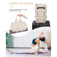 Bolsa de gimnasio con compartimento para zapatos, bolsa de lona deportiva, bolsa de viaje impermeable, cinturón de yoga, maletín con ruedas - details 3
