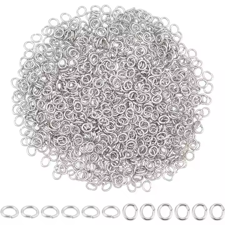 1000pcs Anillos Saltarines De Acero Inoxidable 2mm Conectores Para Cadena Y Joyería Pequeños Anillos Saltarines Para Manualidades - 1
