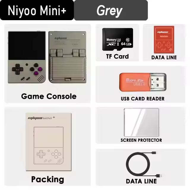 MIYOO Mini Plus consola de juegos portátil Retro V2 Mini + pantalla IPS, consola de videojuegos clásica, sistema Linux, regalo para niños - 1