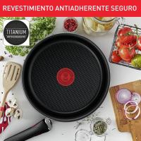 Ingenio Easy On - Juego de 3 Sartenes 22/24/26 cm + Mango extraible, No Apto inducción, antiadherentes, revestiiento Titanium, Thermo-signal, sin PFOA, Apto lavavajillas y Horno - details 1