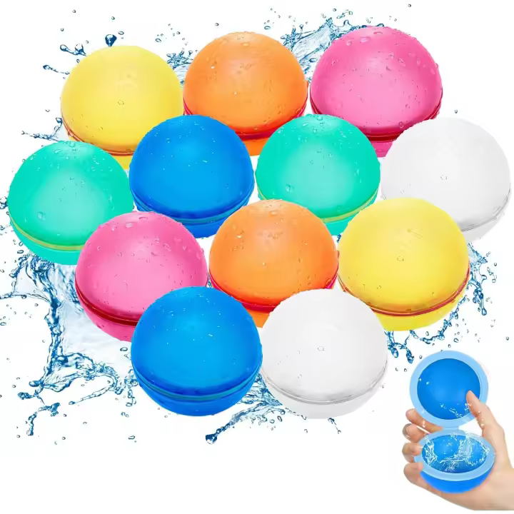 12 globos de agua reutilizables, autosellantes y magnéticos para niños y adultos. - 1
