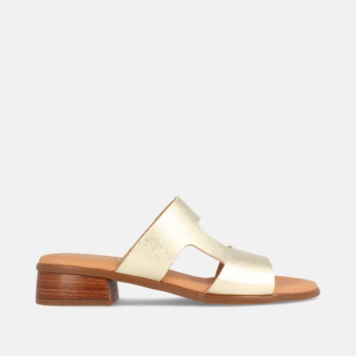 MARILA SHOES SANDALIA PARA MUJER DE PIEL CON TACÓN BAJO FARGO PLATINO - 1