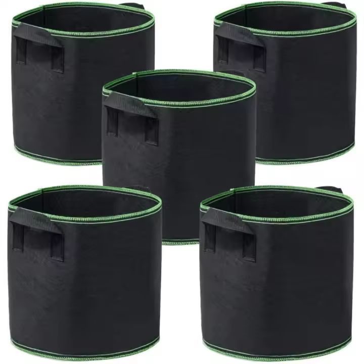 5/10 Bolsas De Plantación De 2 Galones Con Manijas Para Jardín Sacos De Crecimiento Fabricados En Tela Ideal Para Patatas Y Semillas - 1