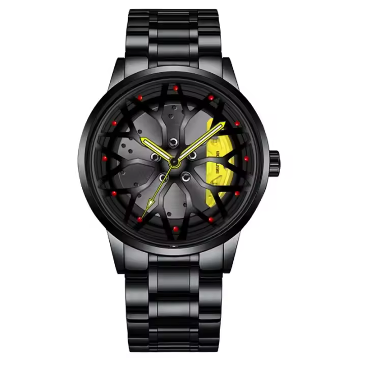 Reloj De Pulsera De Lujo Para Hombre Boruse De Acero Inoxidable Resistente Al Agua Deportivo Moda Con Hub De Rueda Relogio Masculino Quartz - 1