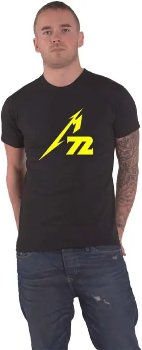 Camiseta Unisex para adulto, prenda de vestir, con estampado Strobe Silhouette, 72 estaciones, con licencia de Metallica - 1