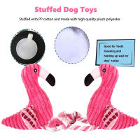 Juguetes De Peluche De Flamenco Para Perros Interactivos Divertidos Con Sonido Chupables Y De Masticar Para Pequeños Y Grandes Mascotas Suministros Para Limpieza De Dientes - details 2
