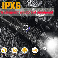 Linterna Táctica LED Potente Recargable USB Con 5 Modos Zoomable Para Camping Exterior Emergencia Batería 26650 Luz Nocturna Resistente Al Agua - details 1