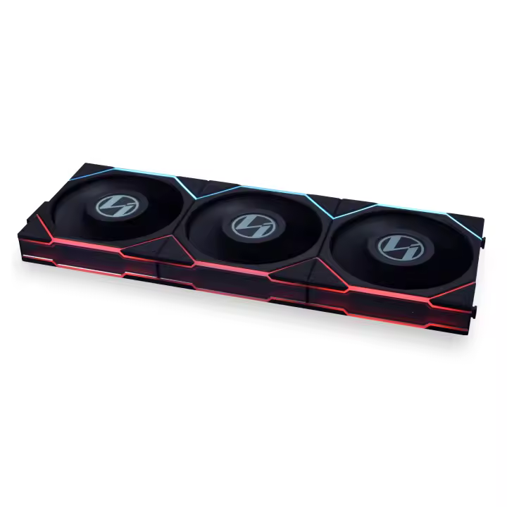 Ventilador Lian Li UNI TL LCD serie negro de 120 mm (paquete de 3) - 1