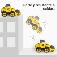 Juego De 4 Vehículos De Ingeniería Para Niños Excavadora Tractor Bulldozer Modelo DIY Juguete De Coche Para Niños Regalo - details 4