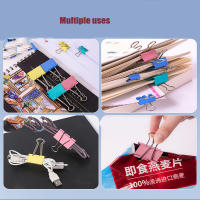 40pcs Clip De Colores Largo Y Fuerte De 19mm Para Escritorio Material De Acero Inoxidable Multiusos Para Documentos Y Entradas De Billetes - details 5