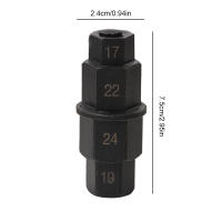 Herramienta De Remoción De Eje Del Neumático De Motocicleta 17mm 19mm 22mm 24mm Juego De Sockets Allen Hexagonales Para Motocicleta - details 7