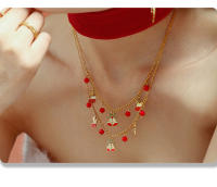 Maple inoxidable ZIRCON Árbol de Navidad Colección de Navidad collar Colgantes pendientes pulsera juego adecuado para Niñas accesorios Elegantes - details 5